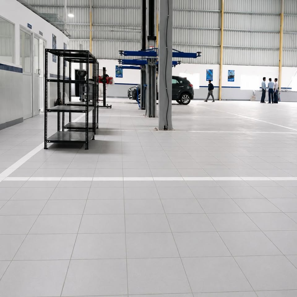 Automobile Workshop Tile Flooring