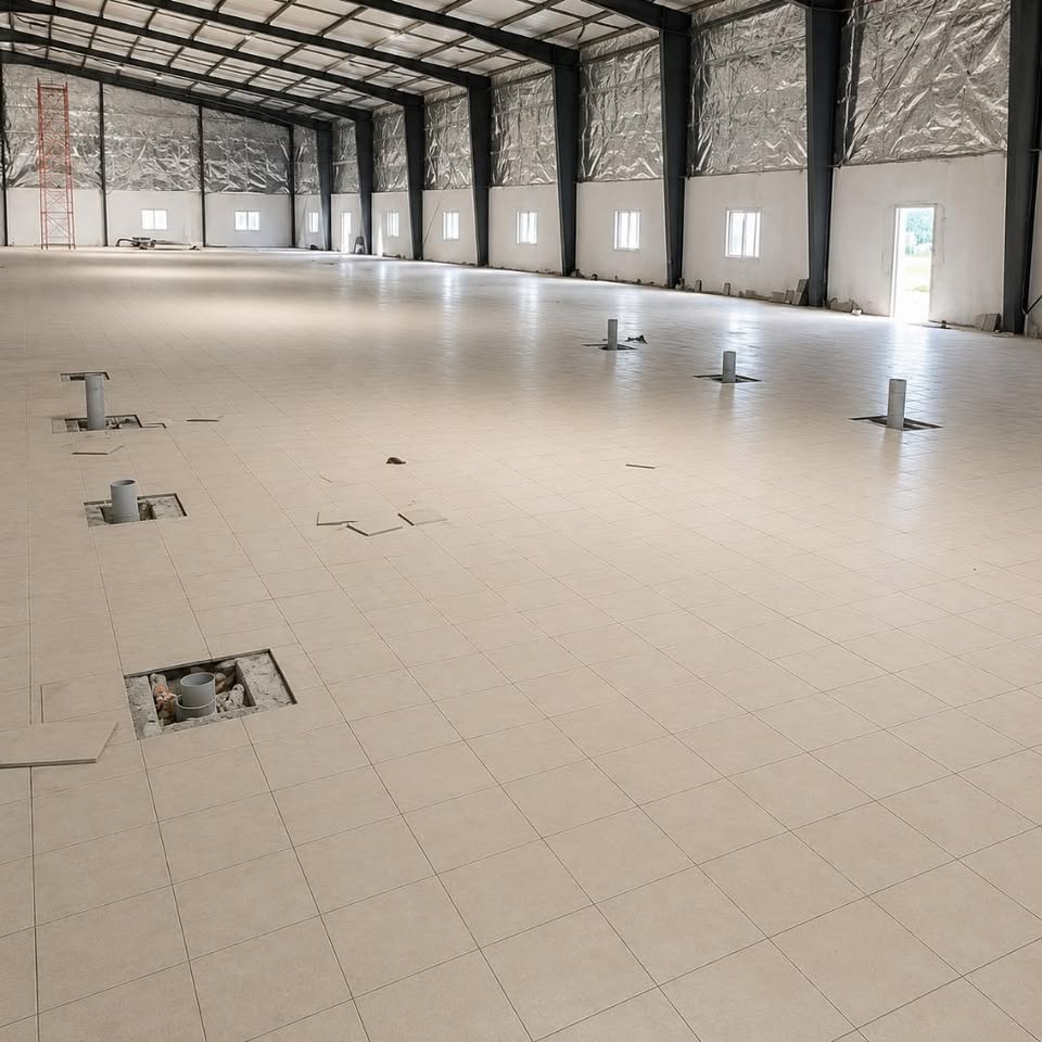 Large-Area Warehouse Tile Flooring